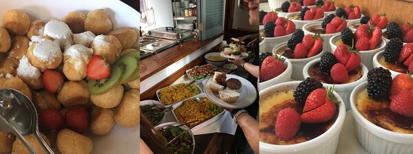 Delicious food on the 2019 House of fisher boat trip