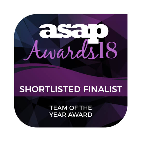 Shortlisted Finalist for ASAP Team of the Year Award 2018