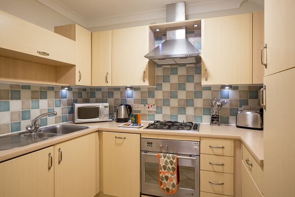 House of Fisher Stanshawe Court, Reading Serviced Apartment Kitchen after refurbishment