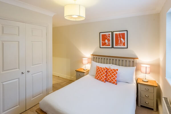 House of Fisher Stanshawe Court, Reading Serviced Apartment Bedroom after refurbishment